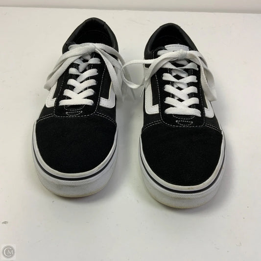Shoes Sneakers By Vans In Black & White, Size: 7.5