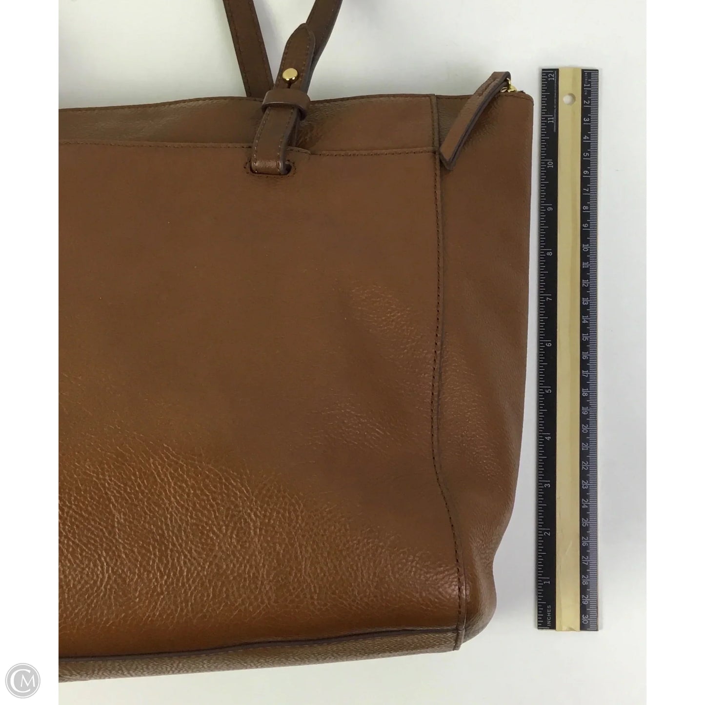 Handbag Leather By Fossil, Size: Large