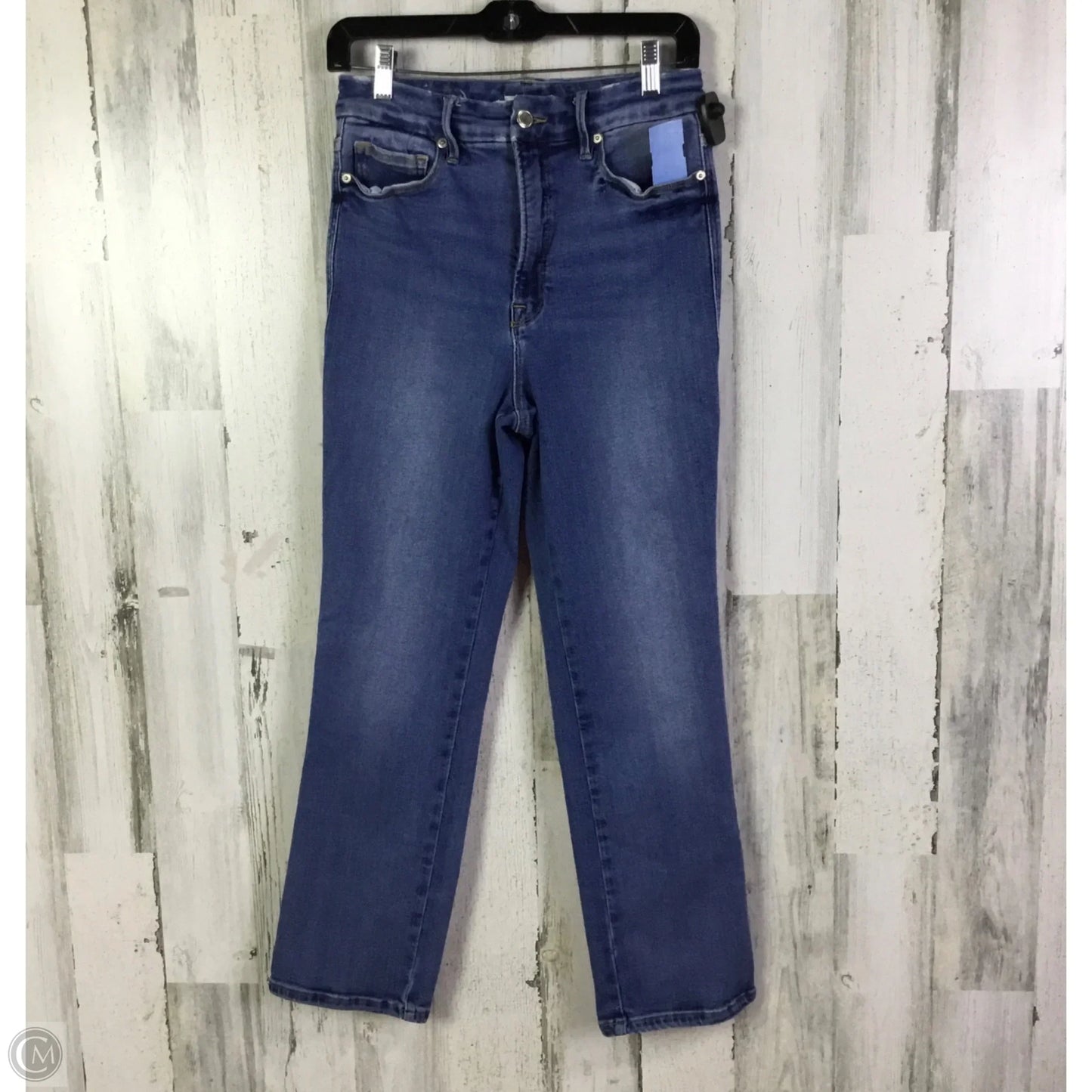 Jeans Straight By Good American In Blue Denim, Size: 6
