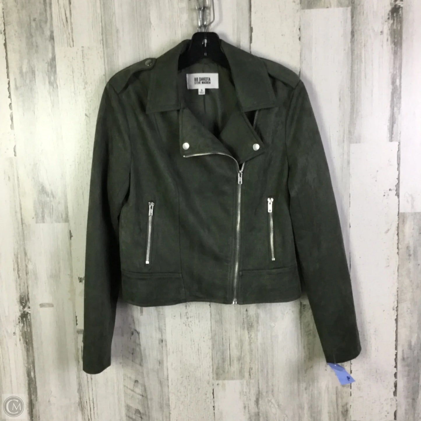 Jacket Moto By Bb Dakota In Grey, Size: S