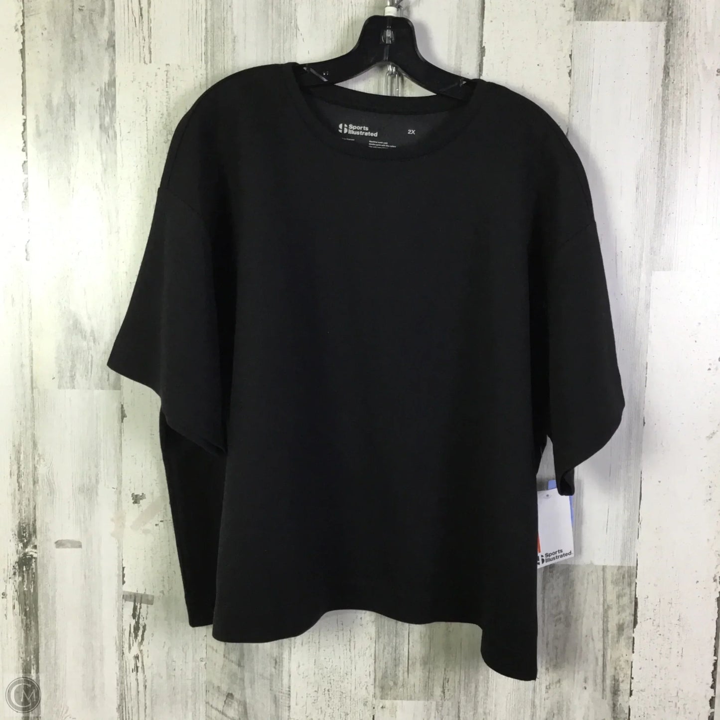 Top Short Sleeve By Clothes Mentor In Black, Size: 2x