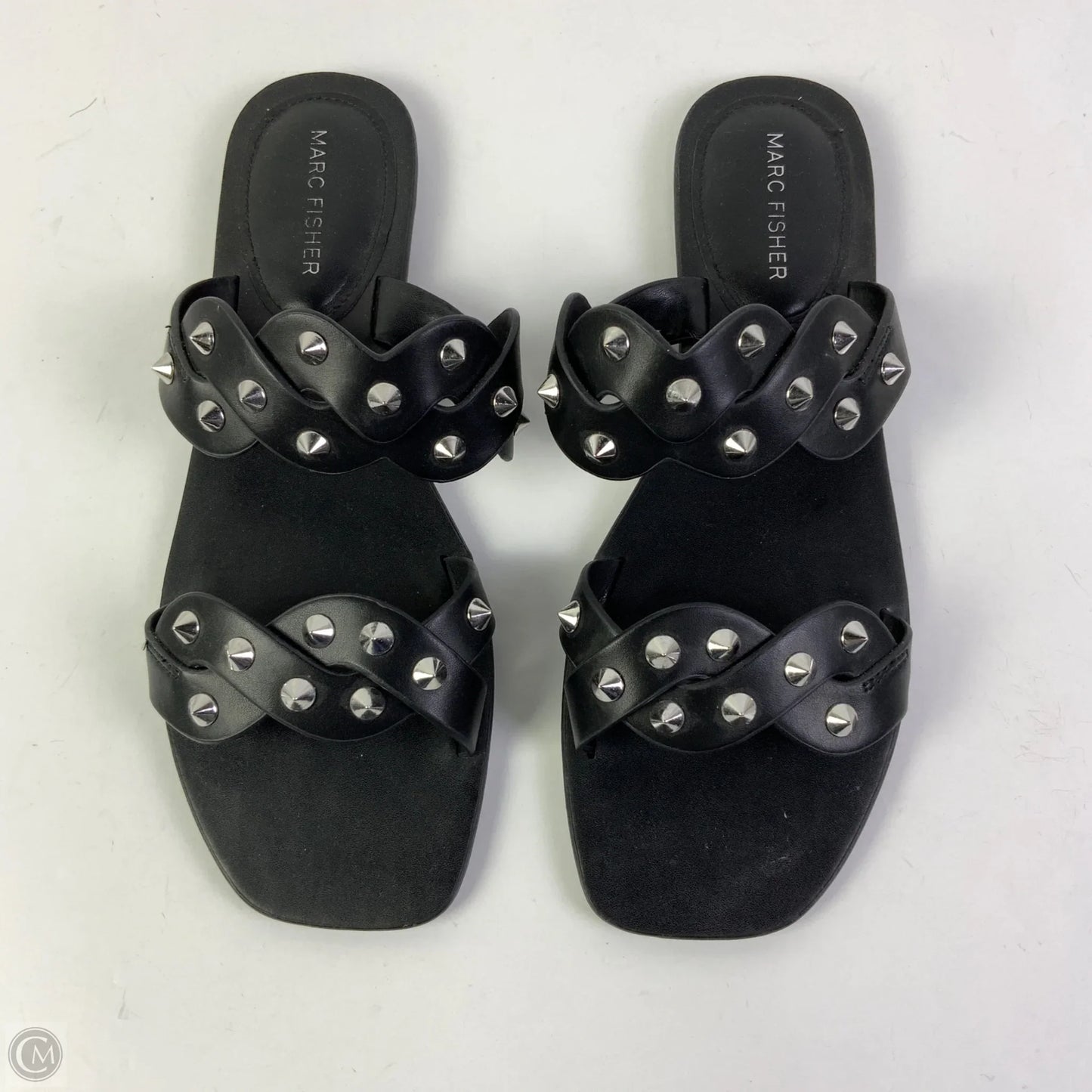 Sandals Flats By Marc Fisher In Black, Size: 9.5