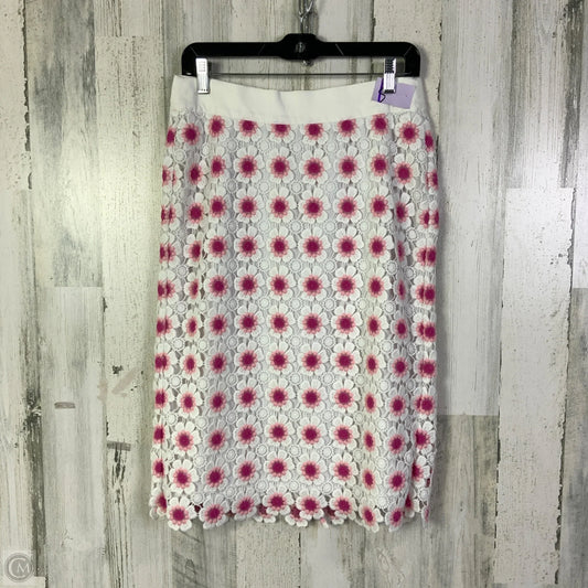 Skirt Midi By J. Crew In Pink & White, Size: 6