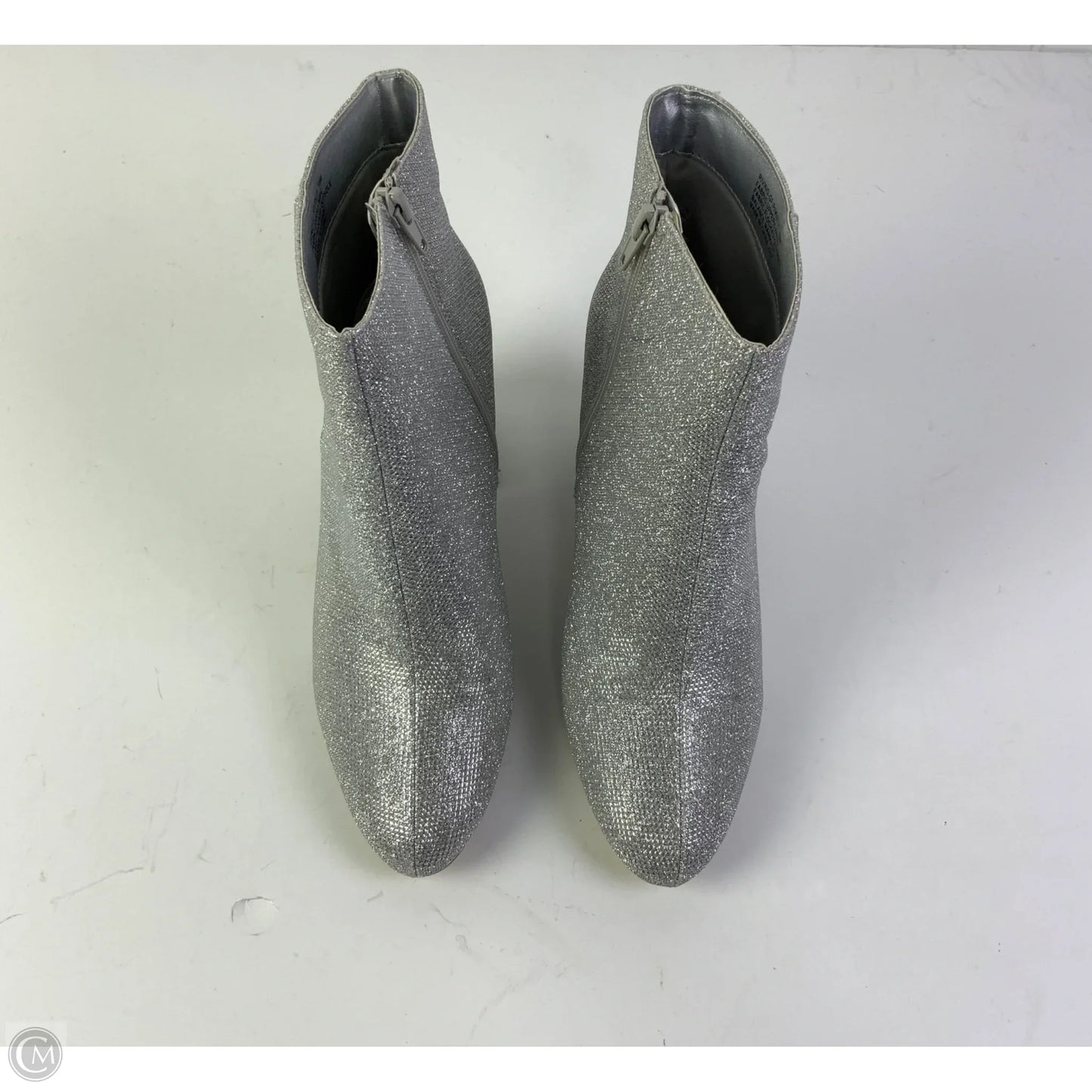 Boots Ankle Heels By Madden Girl In Silver, Size: 10