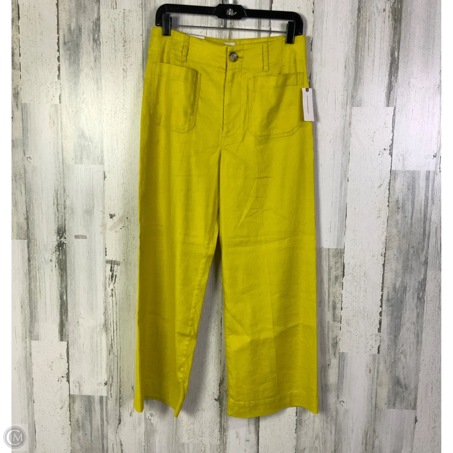 Pants Linen By Maeve In Yellow, Size: 6