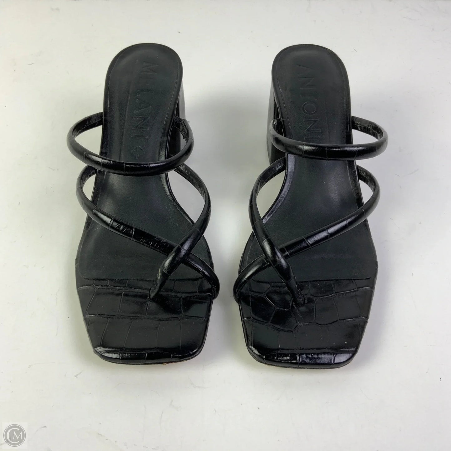 Sandals Heels Block By Antonio Melani In Black, Size: 8.5