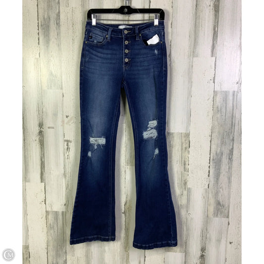 Jeans Flared By Kancan In Blue Denim, Size: 6