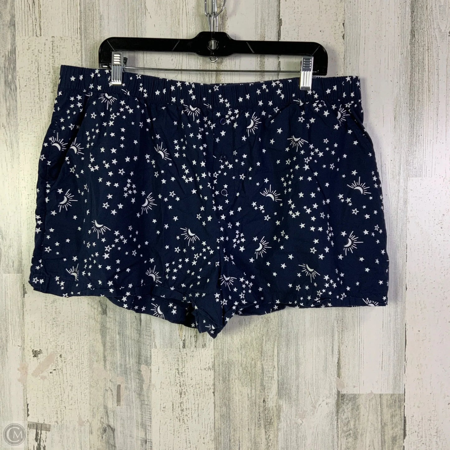 Lounge Set Shorts By Loft In Blue & White, Size: Xl