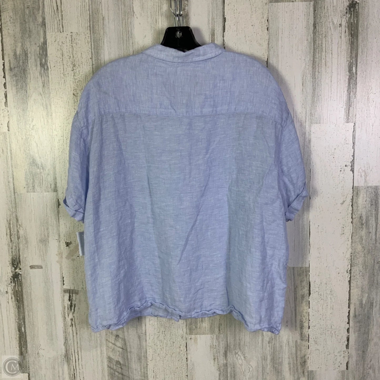 Top Short Sleeve By Tahari In Blue, Size: Xl