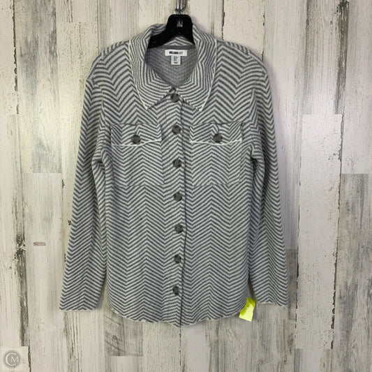 Sweater Cardigan By William Rast In Grey & White, Size: S