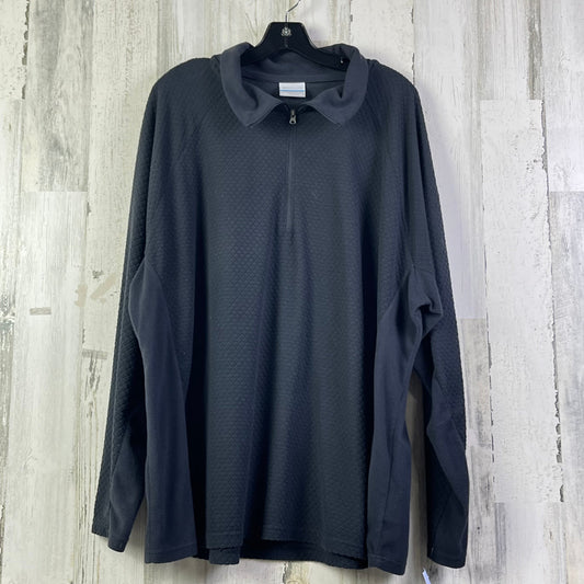 Athletic Top Long Sleeve Collar By Columbia In Black, Size: 3x