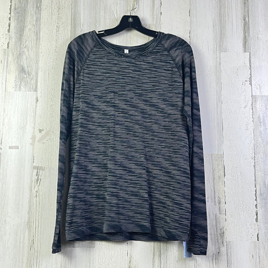 Athletic Top Long Sleeve Crewneck By Athleta In Black & Grey, Size: Xl