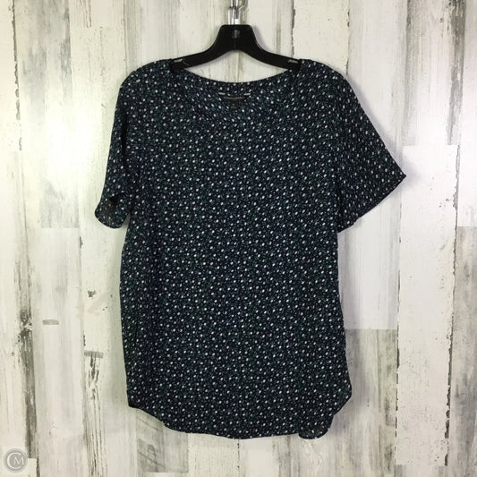 Blouse Short Sleeve By Banana Republic In Navy, Size: M