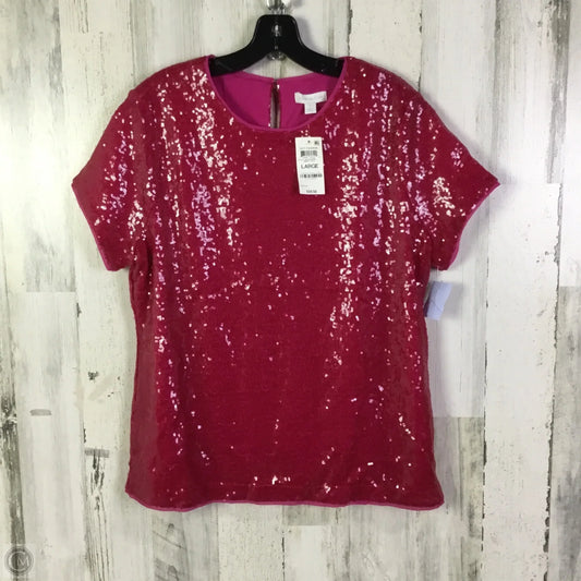 Top Short Sleeve By Charter Club In Pink, Size: L