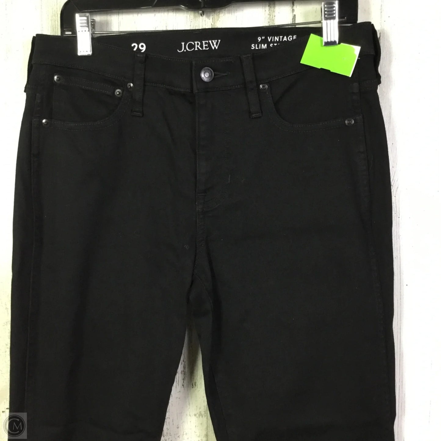 Jeans Straight By J. Crew In Black Denim, Size: 8