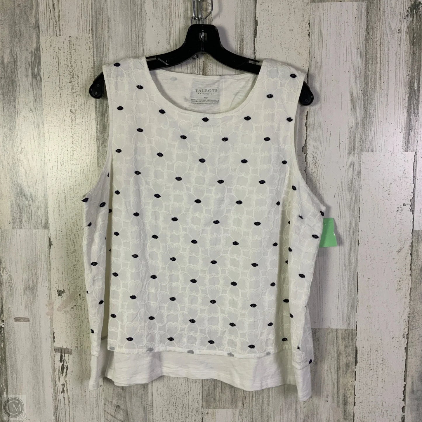 Top Sleeveless By Talbots In White, Size: Xlp