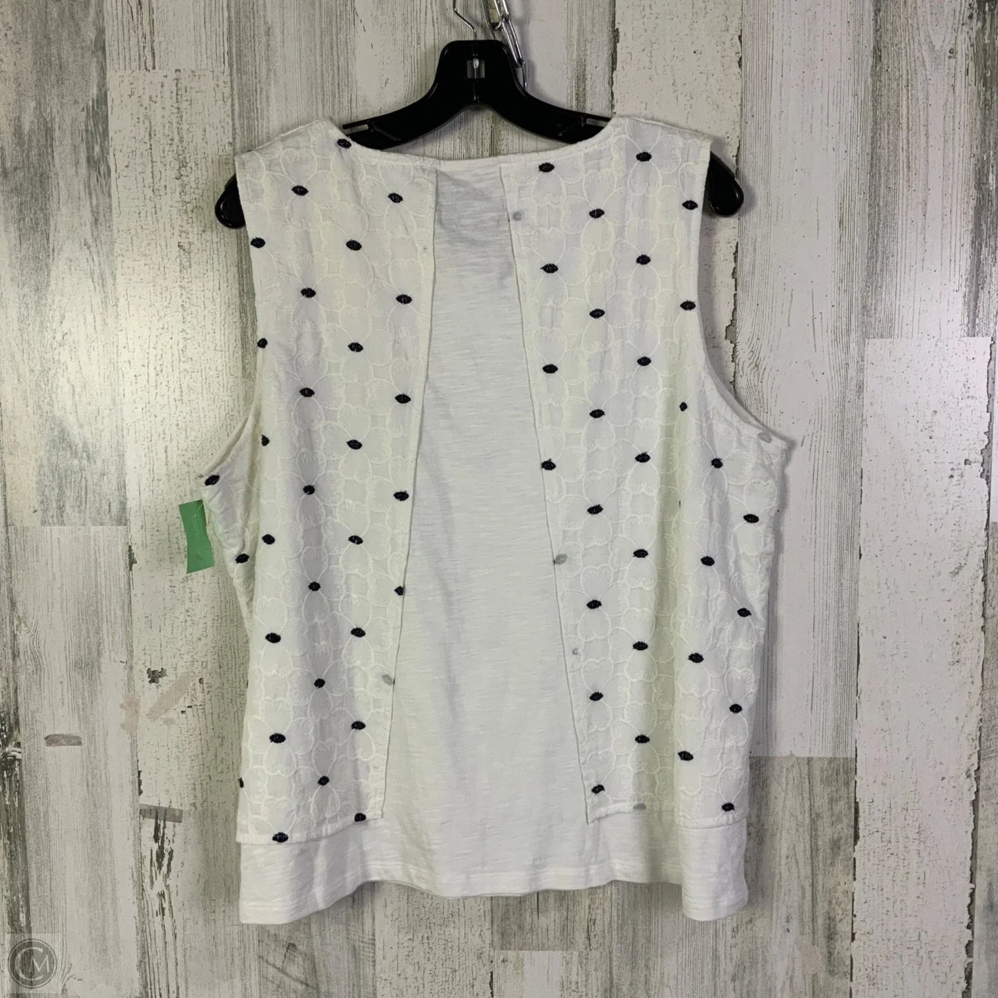 Top Sleeveless By Talbots In White, Size: Xlp