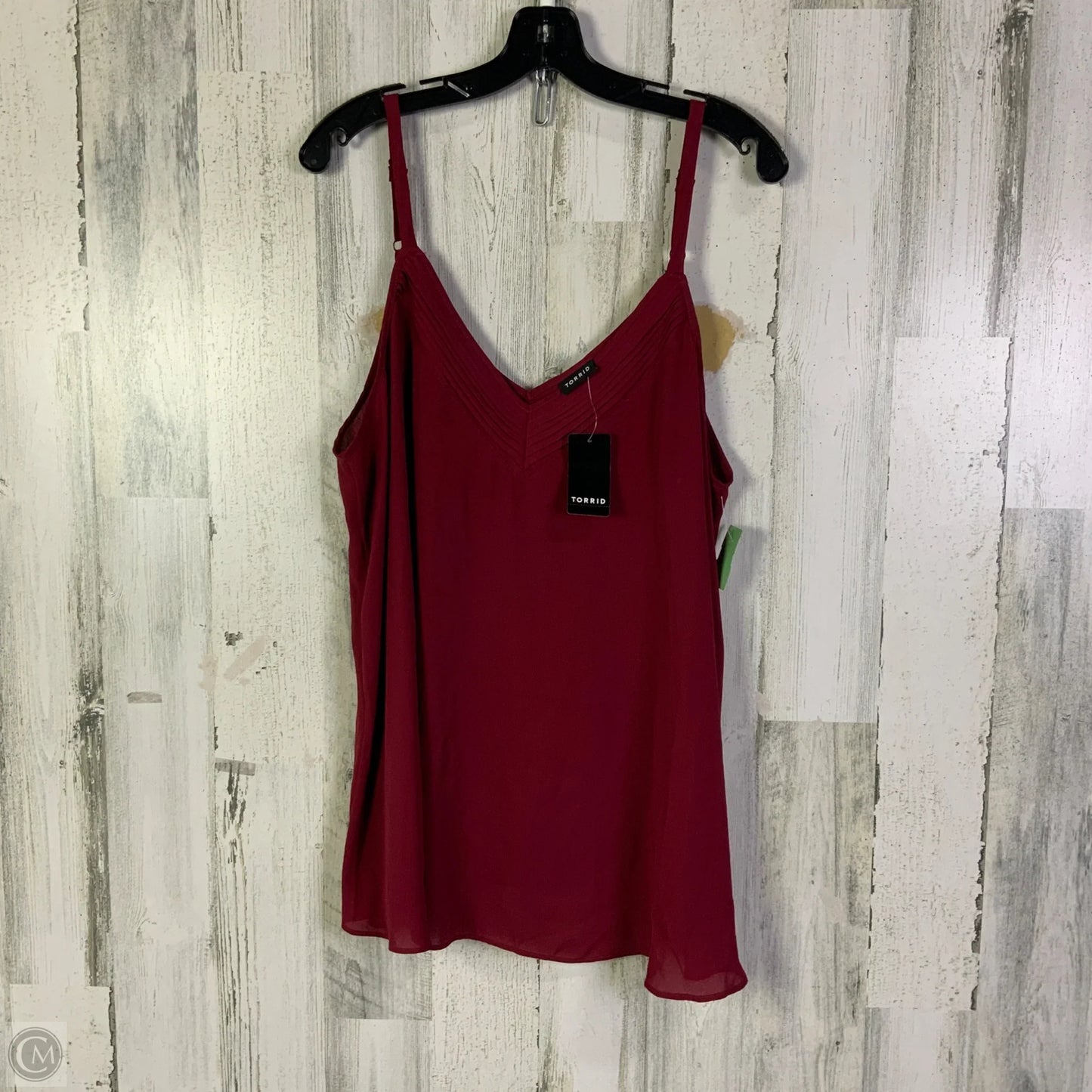 Blouse Sleeveless By Torrid In Red, Size: 1x