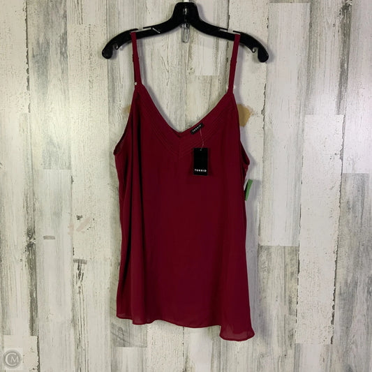 Blouse Sleeveless By Torrid In Red, Size: 1x