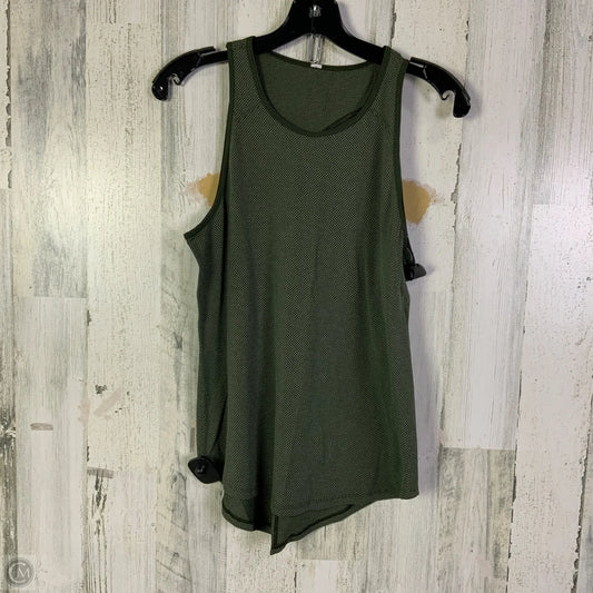 Athletic Tank Top By Lululemon In Green, Size: 6