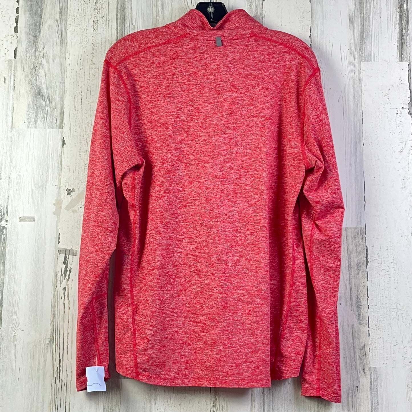 Athletic Top Long Sleeve Collar By Nike In Red, Size: M