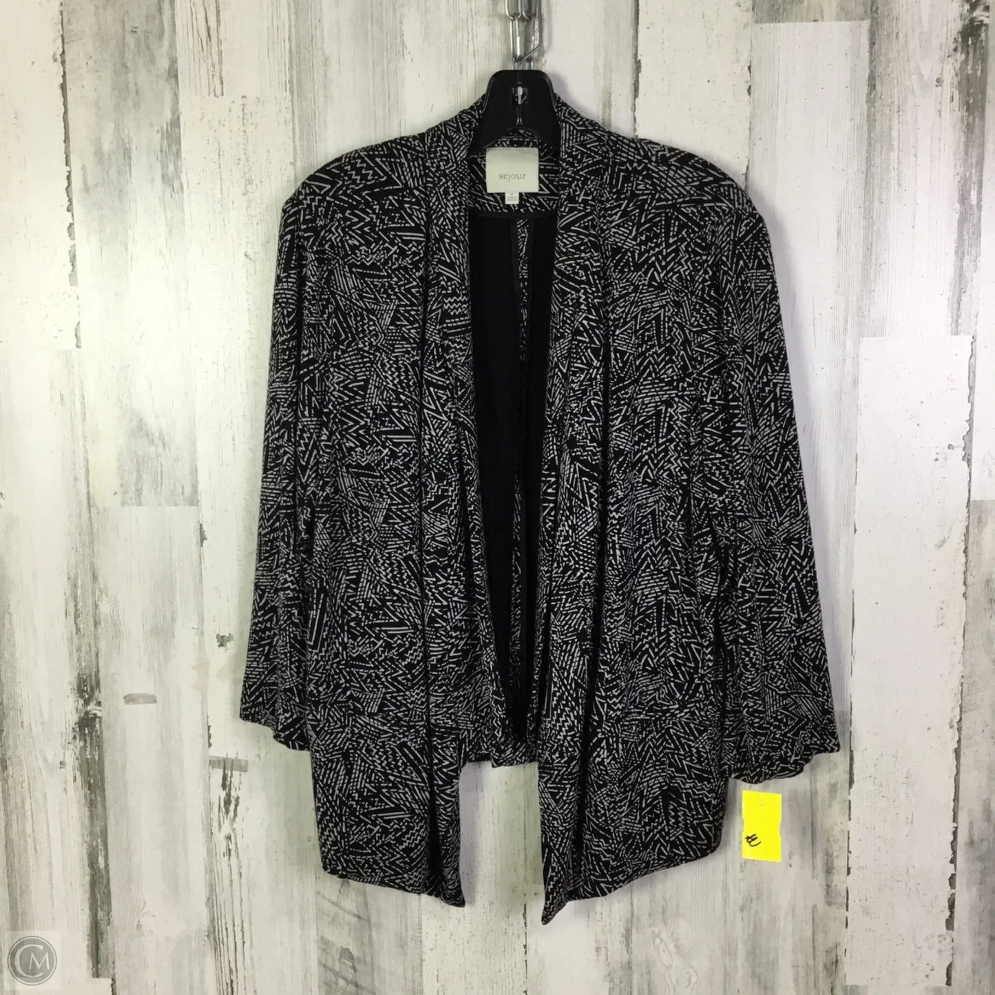Cardigan By Sejour In Black & White, Size: 1x