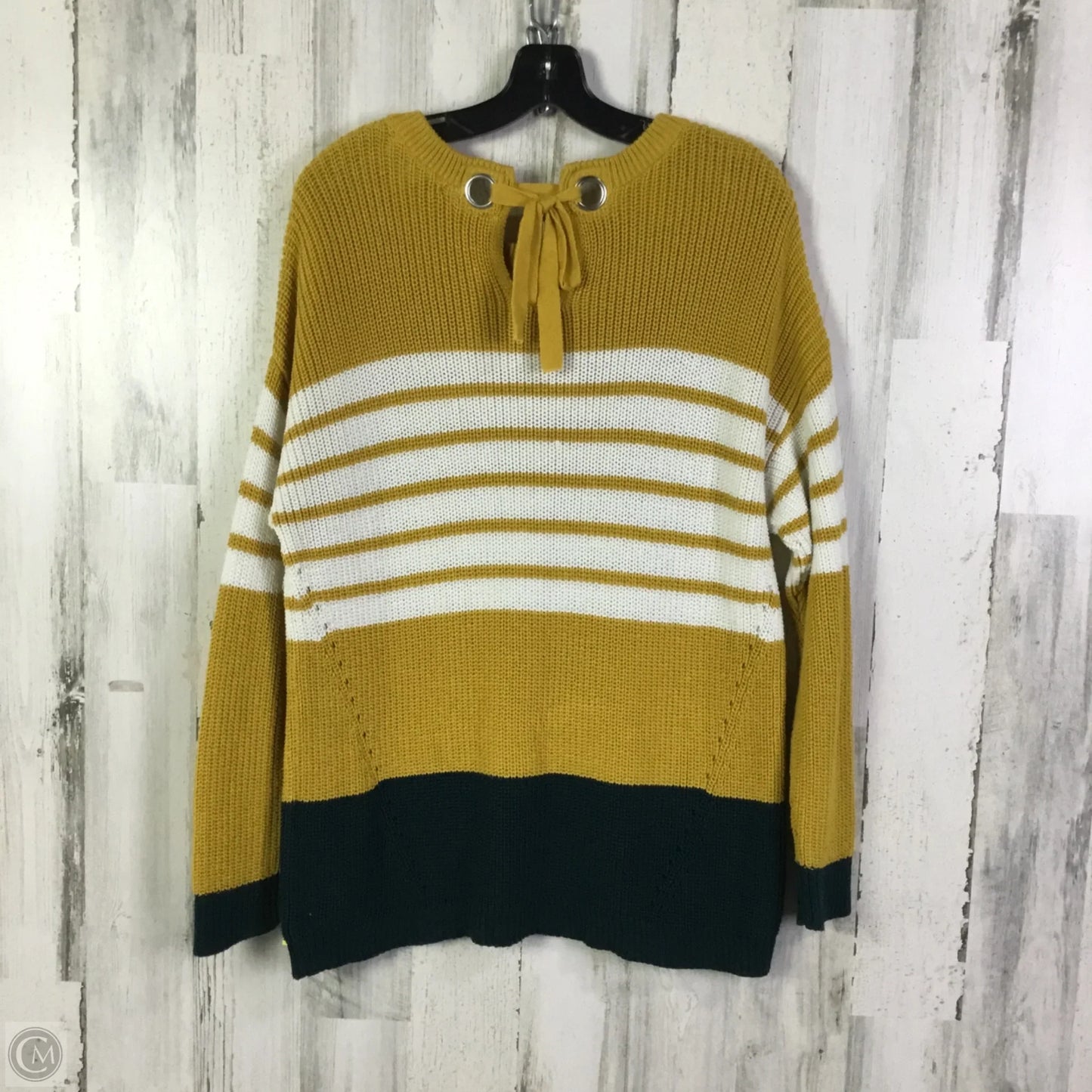 Sweater By Christopher And Banks In Yellow, Size: L