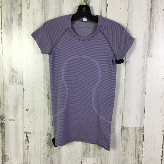 Athletic Top Short Sleeve By Lululemon In Purple, Size: S