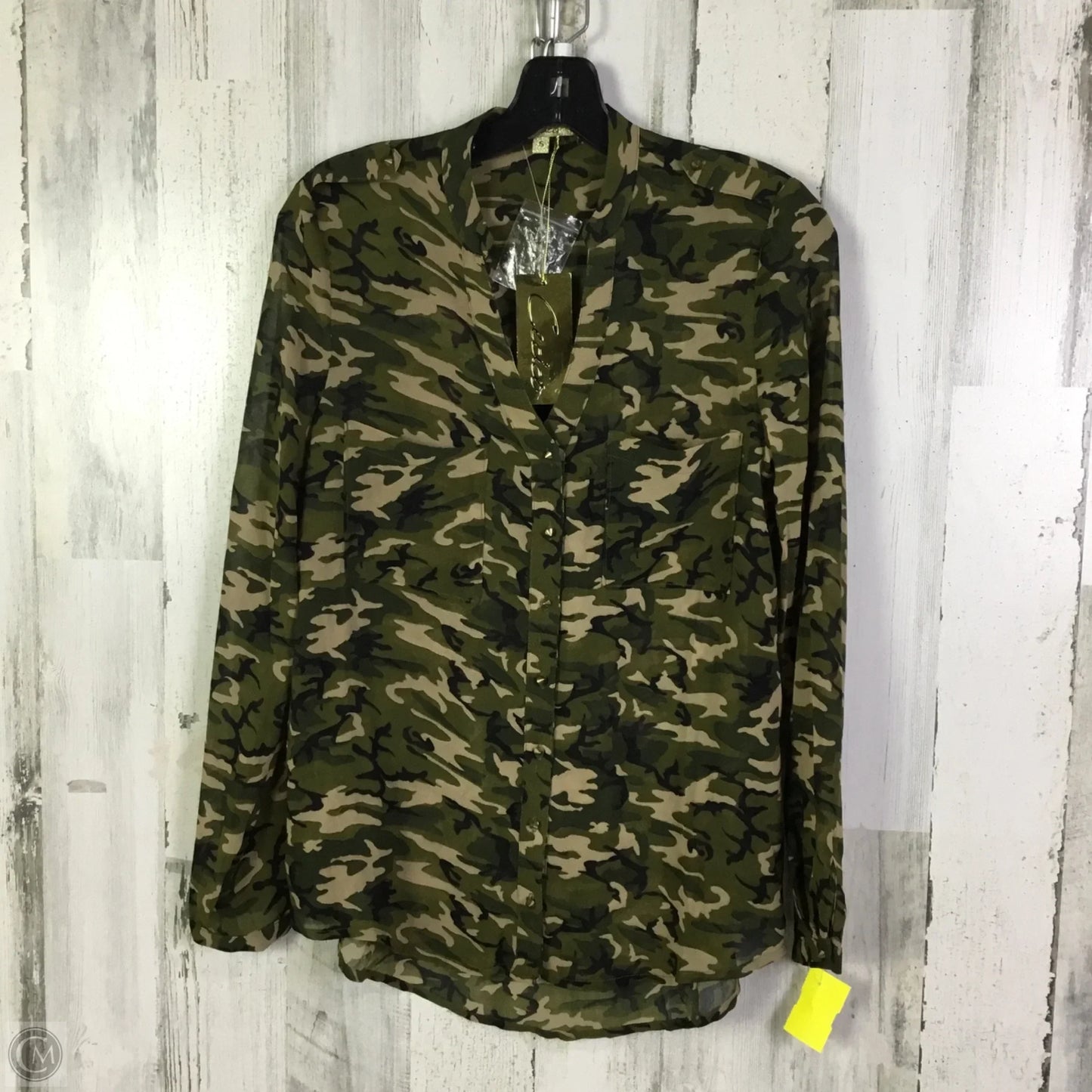 Top Long Sleeve By Cecico In Green, Size: S