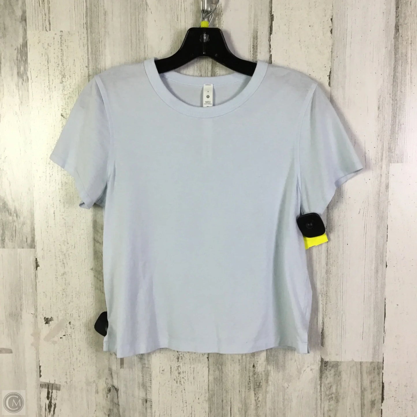 Athletic Top Short Sleeve By Lululemon In Blue, Size: S