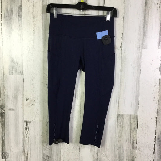 Athletic Capris By Lululemon In Blue, Size: 6