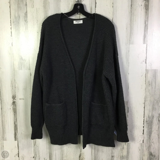 Sweater Cardigan By Zenana In Grey, Size: Xl