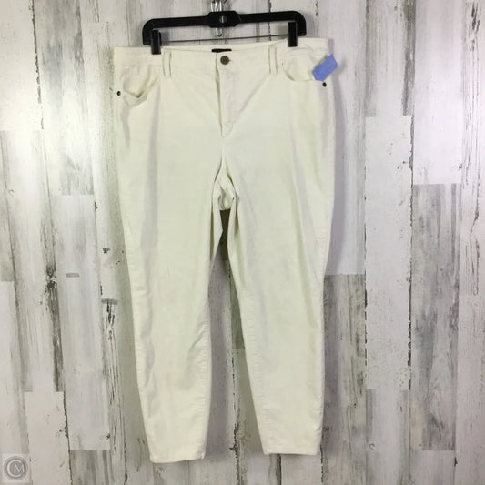 Pants Corduroy By Talbots In Cream, Size: 16