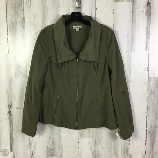 Jacket Utility By Dressbarn In Green, Size: L