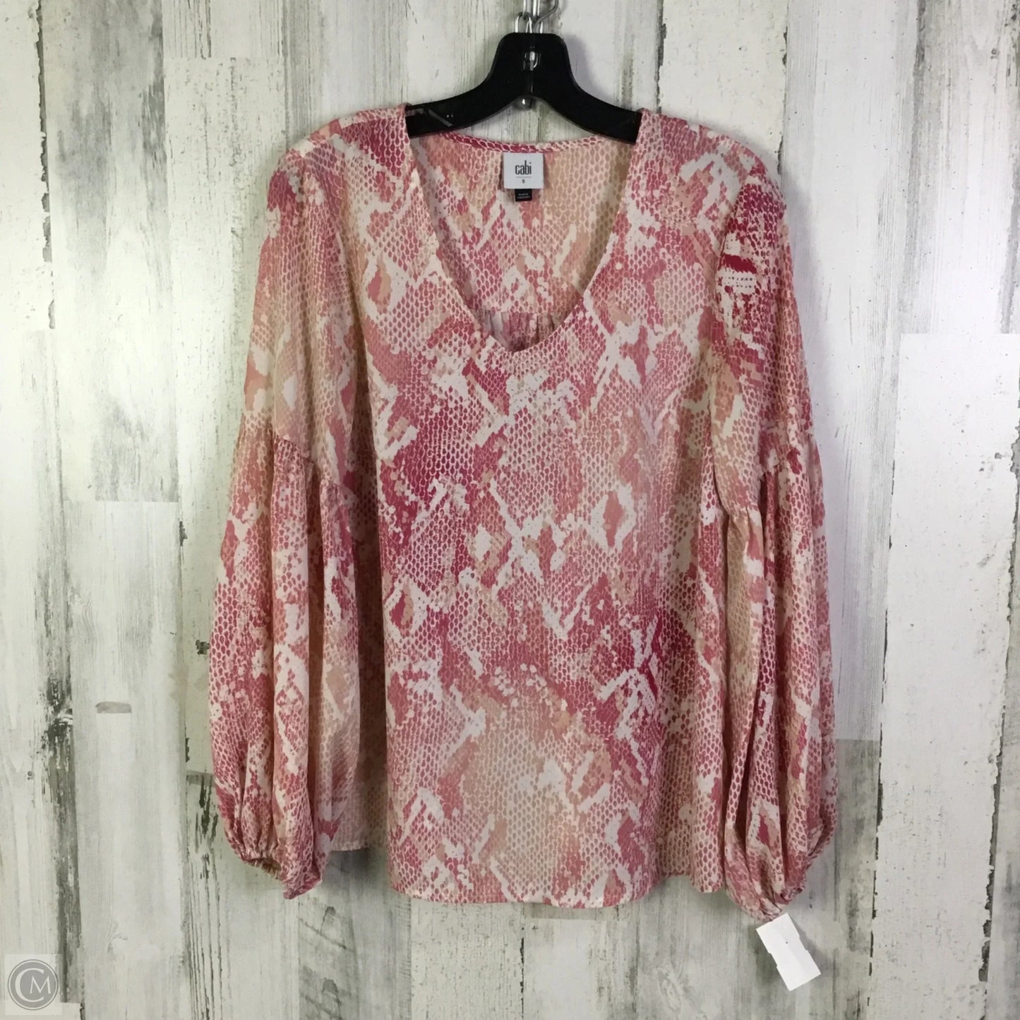 Top Long Sleeve By Cabi In Pink, Size: S