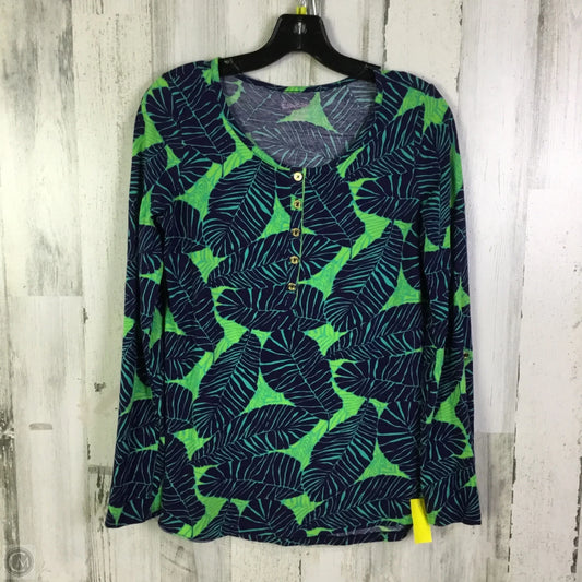 Top Long Sleeve Designer By Lilly Pulitzer In Blue, Size: S