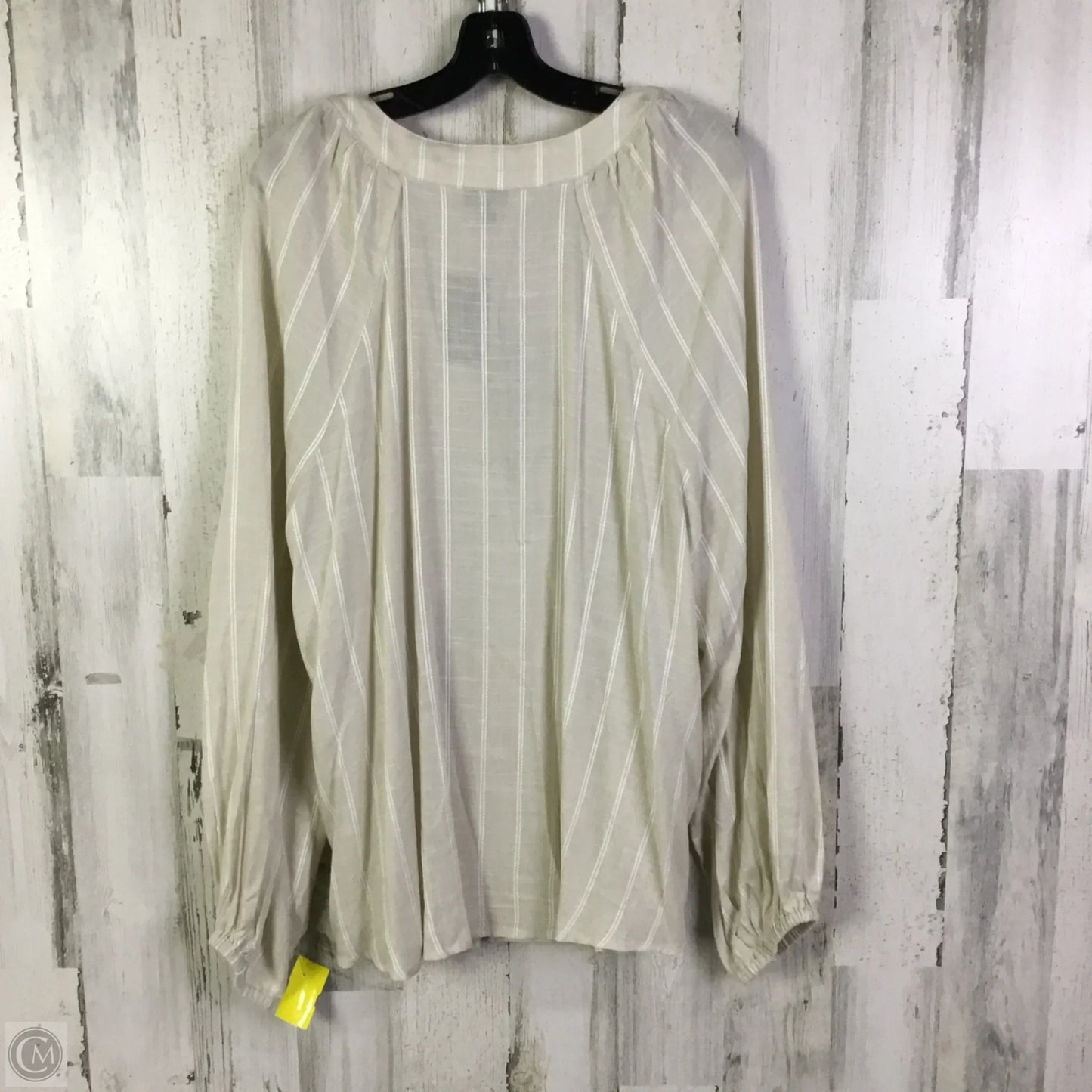 Top Long Sleeve By Torrid In Beige, Size: 1x