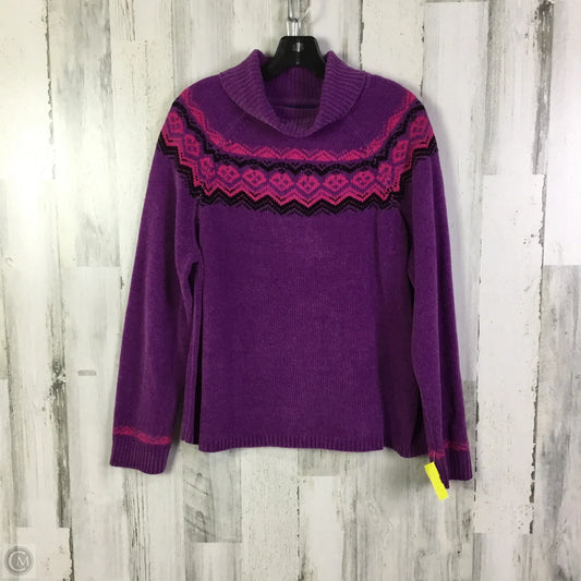 Sweater By Karen Kane In Purple, Size: L