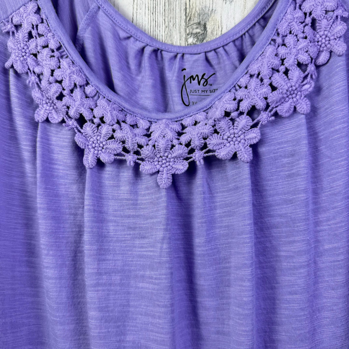 Purple Top Short Sleeve Basic Just My Size, Size 3x