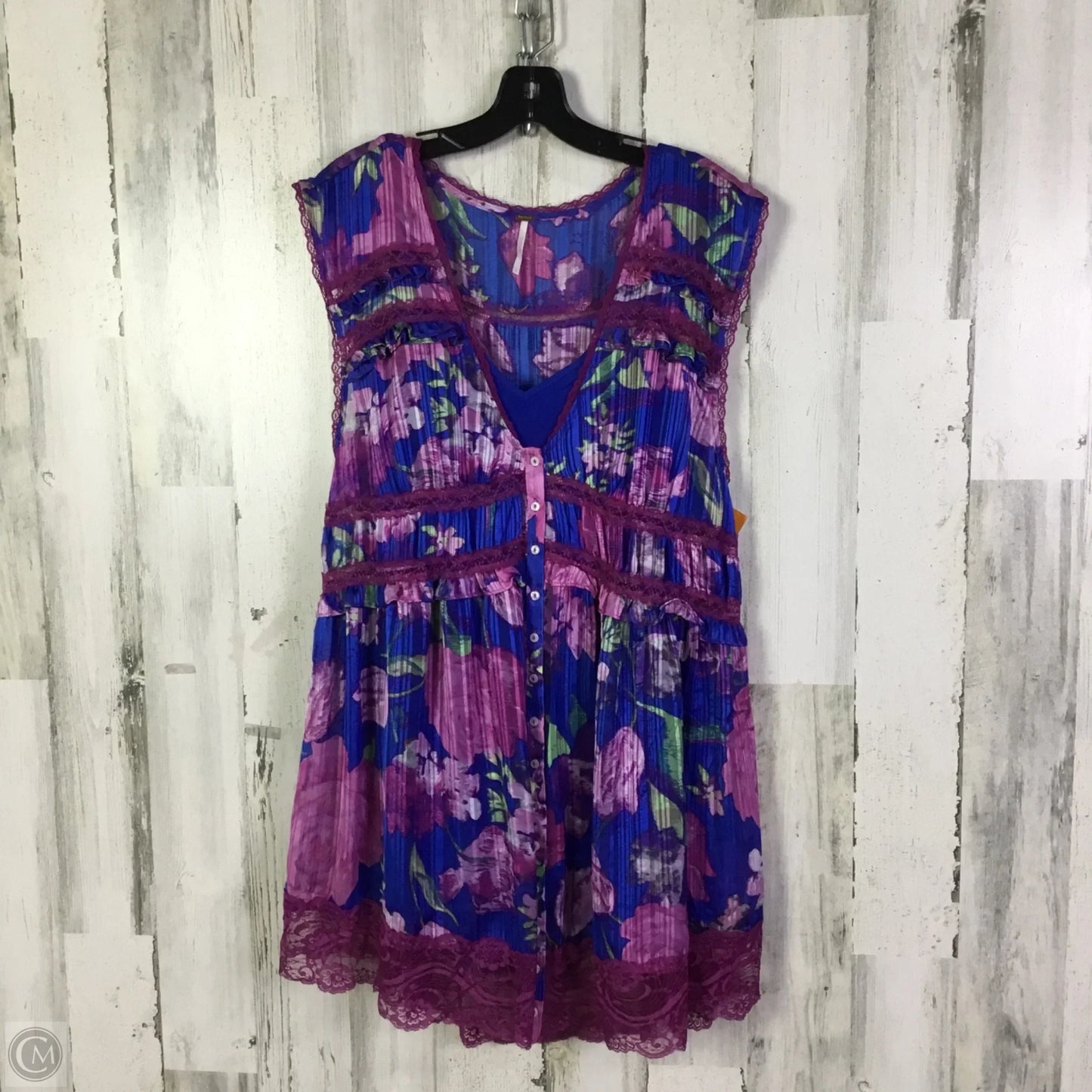 Tunic Sleeveless By Free People In Blue & Purple, Size: S