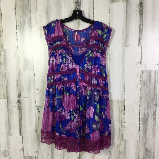 Tunic Sleeveless By Free People In Blue & Purple, Size: S