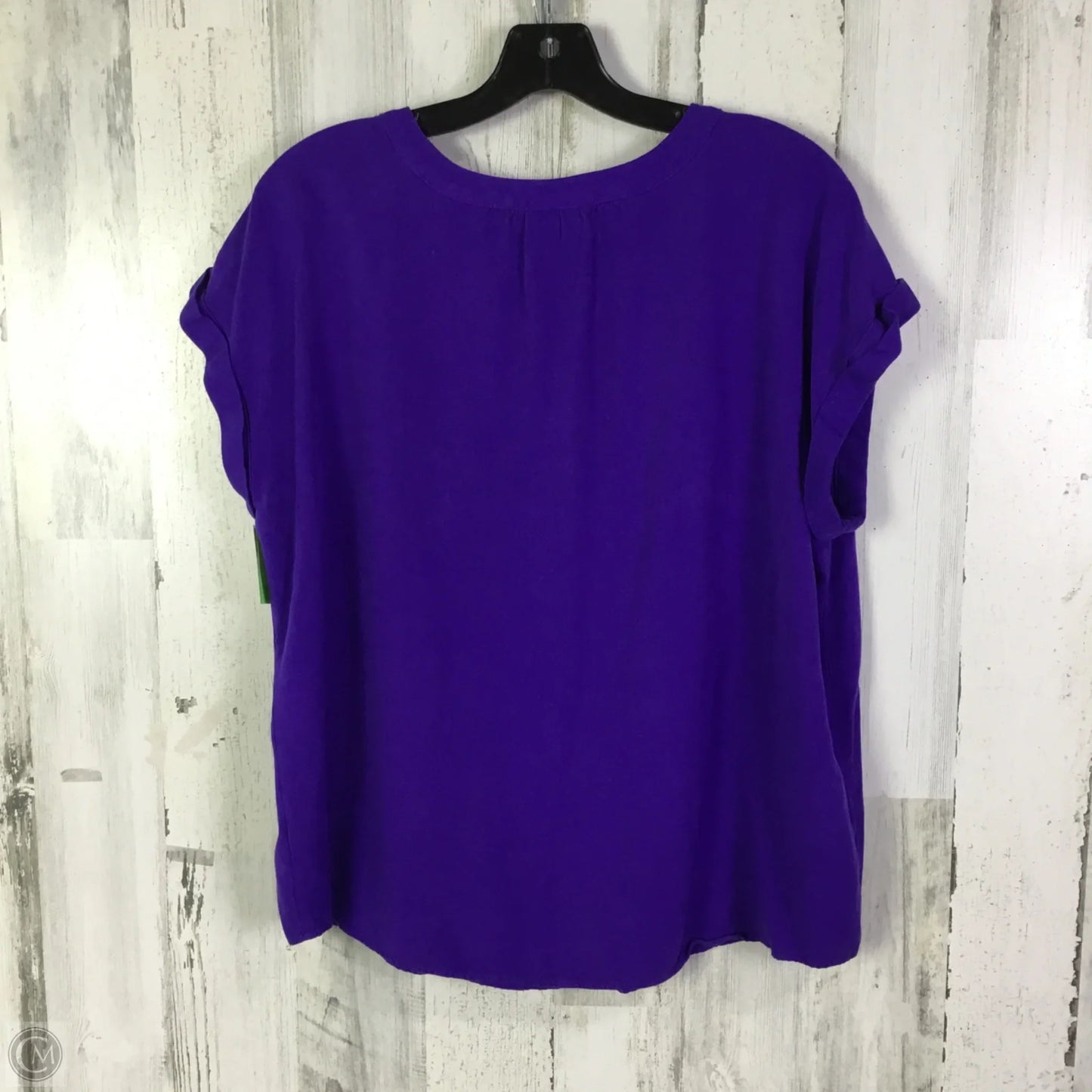 Top Short Sleeve By Liz Claiborne In Blue, Size: Xl