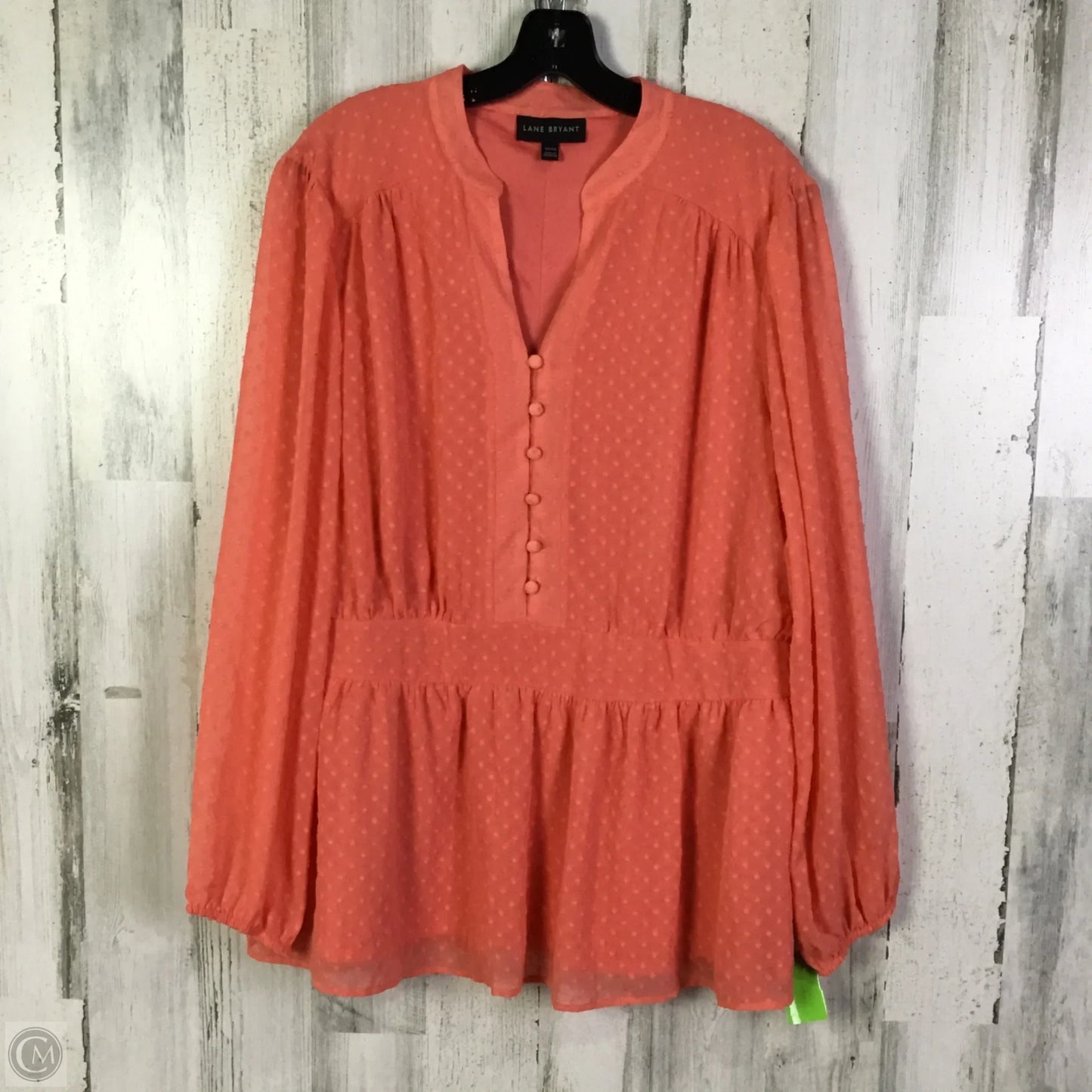 Blouse Long Sleeve By Lane Bryant In Orange, Size: 2x