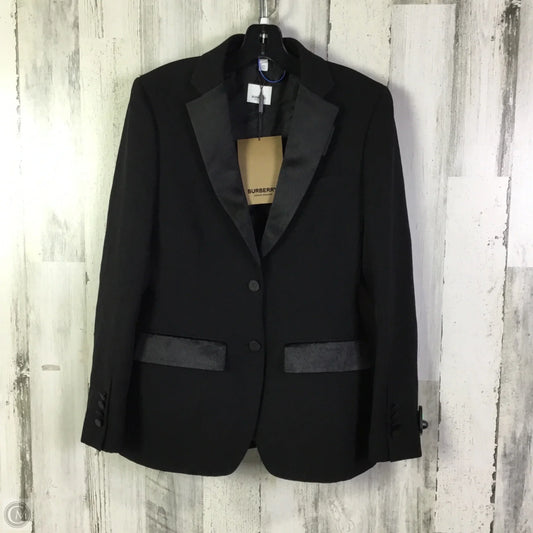 Blazer Luxury Designer By Burberry In Black, Size: 6