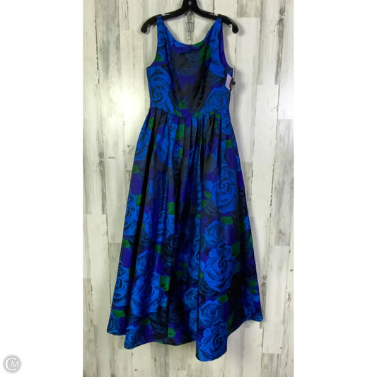 Dress Party Long By Adrianna Papell In Blue & Green, Size: L