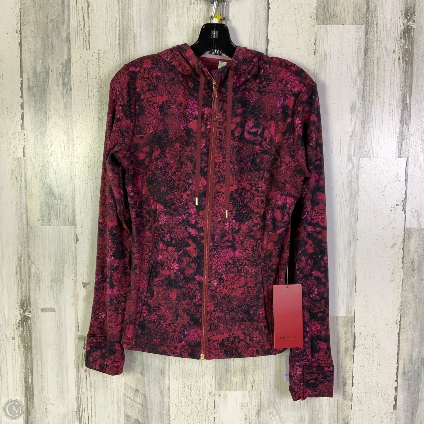 Athletic Jacket By Lululemon In Pink & Red, Size: 10