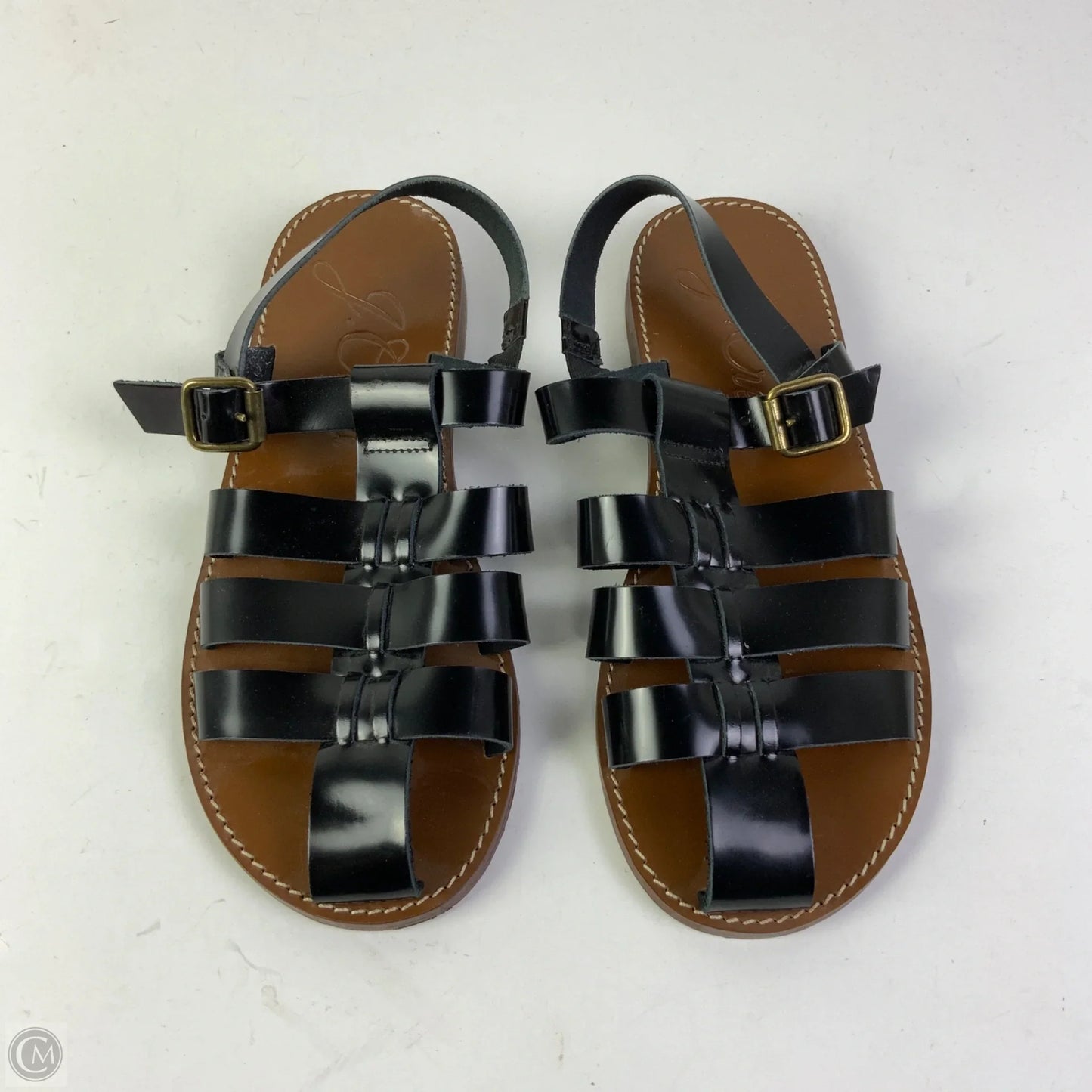 Sandals Flats By J. Crew In Black, Size: 8