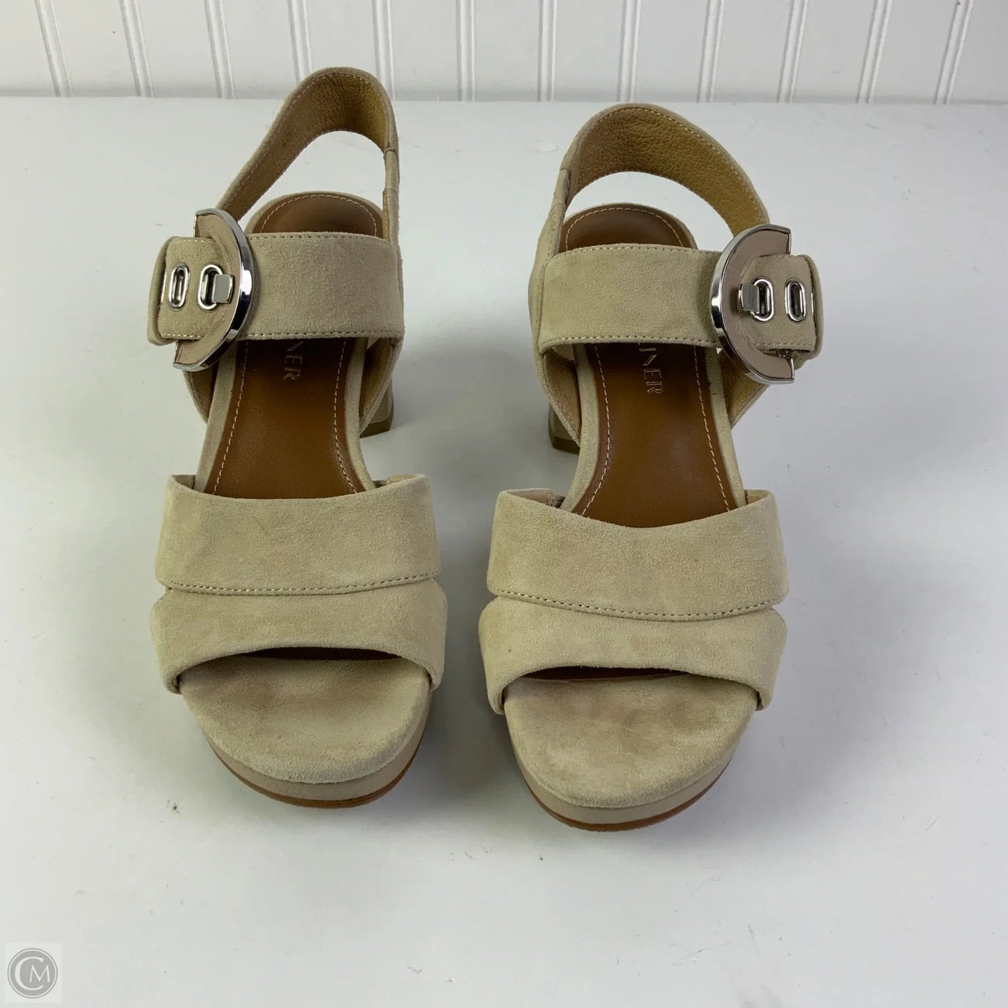Sandals Heels Block By Donald Pliner In Tan, Size: 6