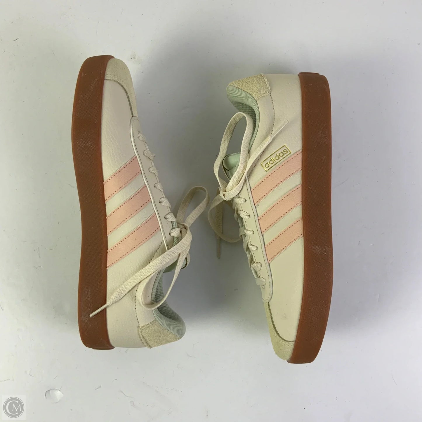 Shoes Sneakers By Adidas In Cream & Pink, Size: 9