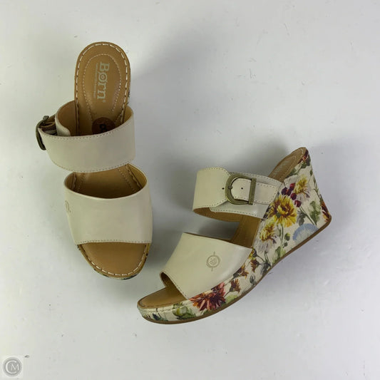 Sandals Heels Wedge By Born In Taupe, Size: 8